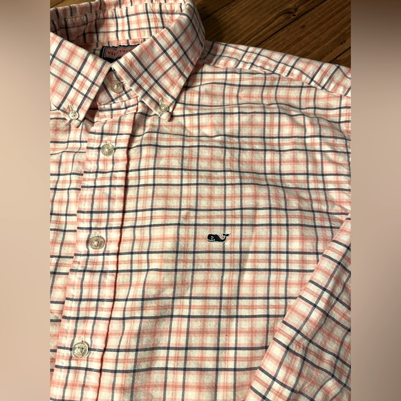 Vineyard Vines Other - Vineyard Vines Long sleeve dress shirt. Pink, Navy, White plaid in color.